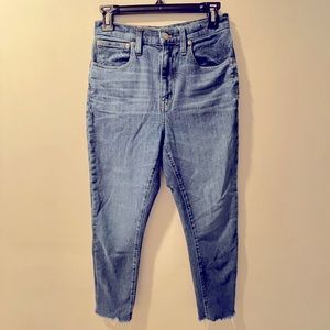 Madewell High Rise Slim Boy Cropped Jeans